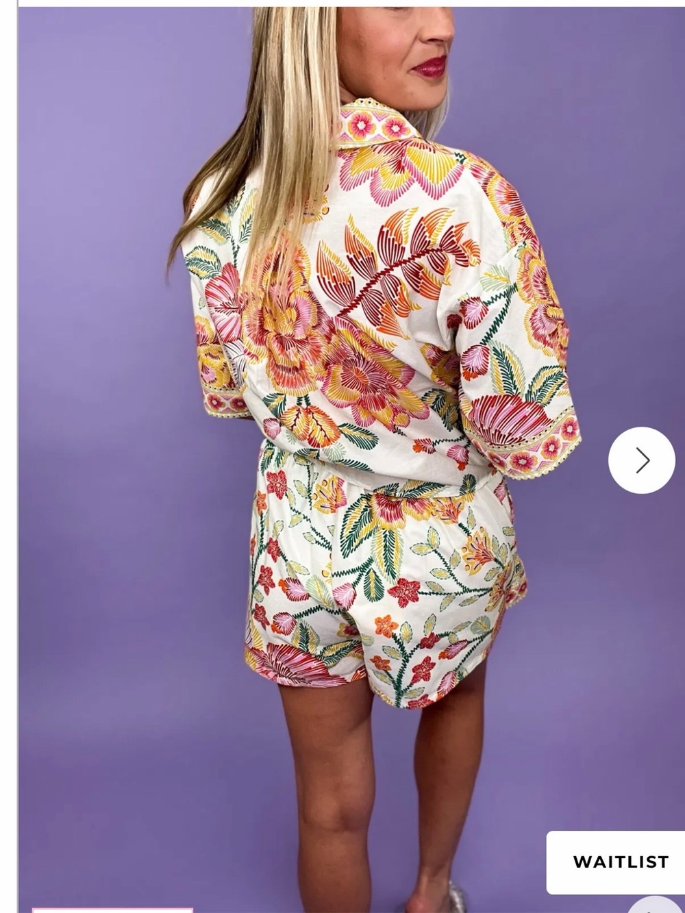 Entro Floral Two-Piece Set | Wrap Skort + Tunic Top | Size Small - Picture 4 of 6
